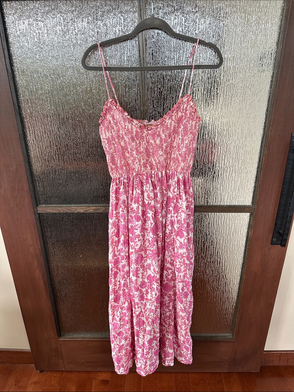 Free People Pink Floral Smocked Maxi Dress - Picture 10 of 13